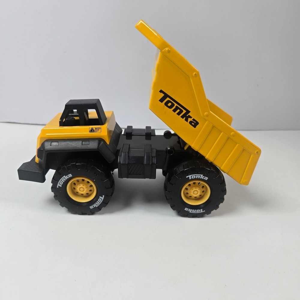 Tonka Steel Metal Dump Truck Small Yellow Classic Construction Toy Vehicle - Picture 2 of 10